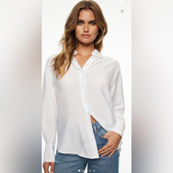 Dynamite Tops - Dynamite Red Frida Button-Down Shirt